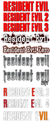 Resident Evil Title Logos