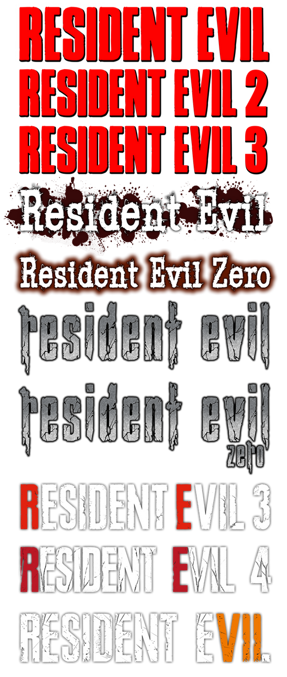 Resident Evil Title Logos by Snakeyboy on DeviantArt