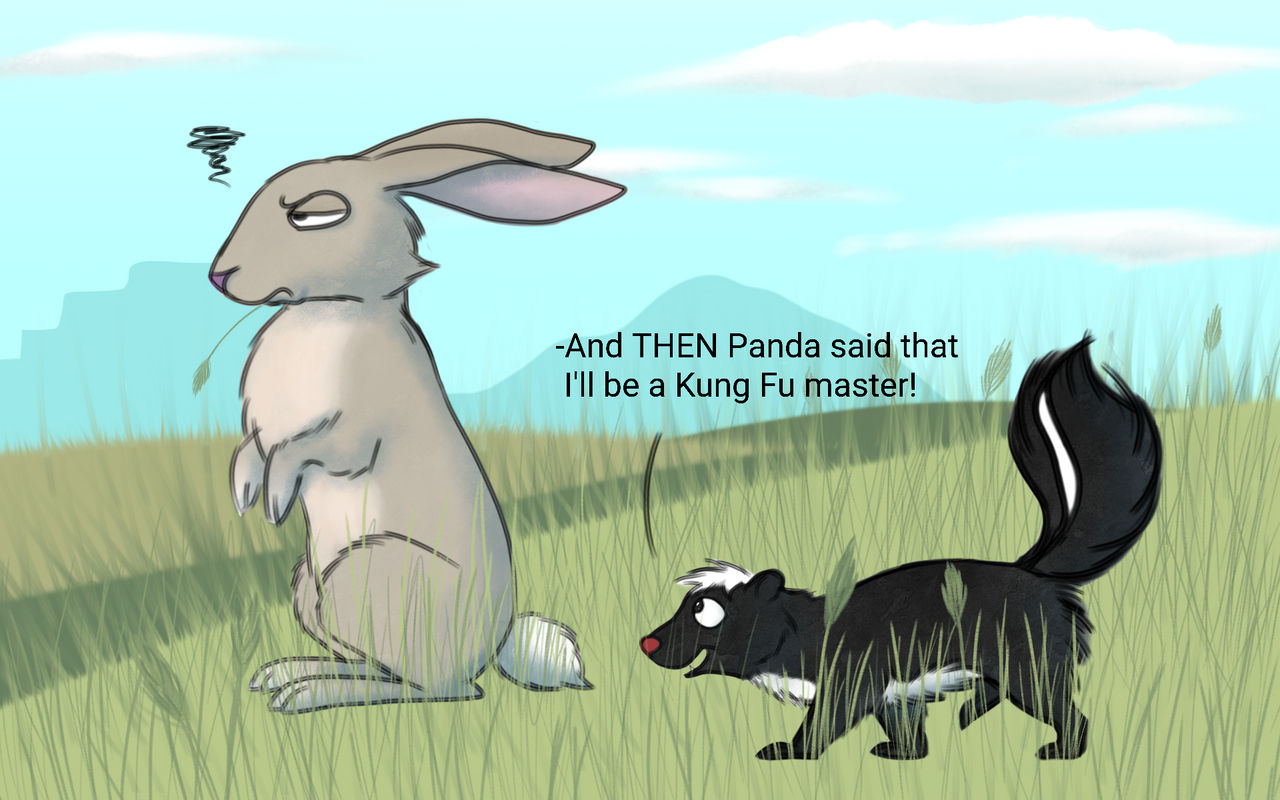 Monkey Skunk Rabbit Skunk Pestering Rabbit by ladyfoxmock on DeviantArt