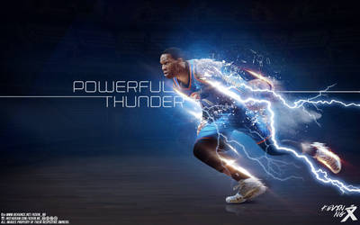 Russell Westbrook Powerful Thunder Wallpaper