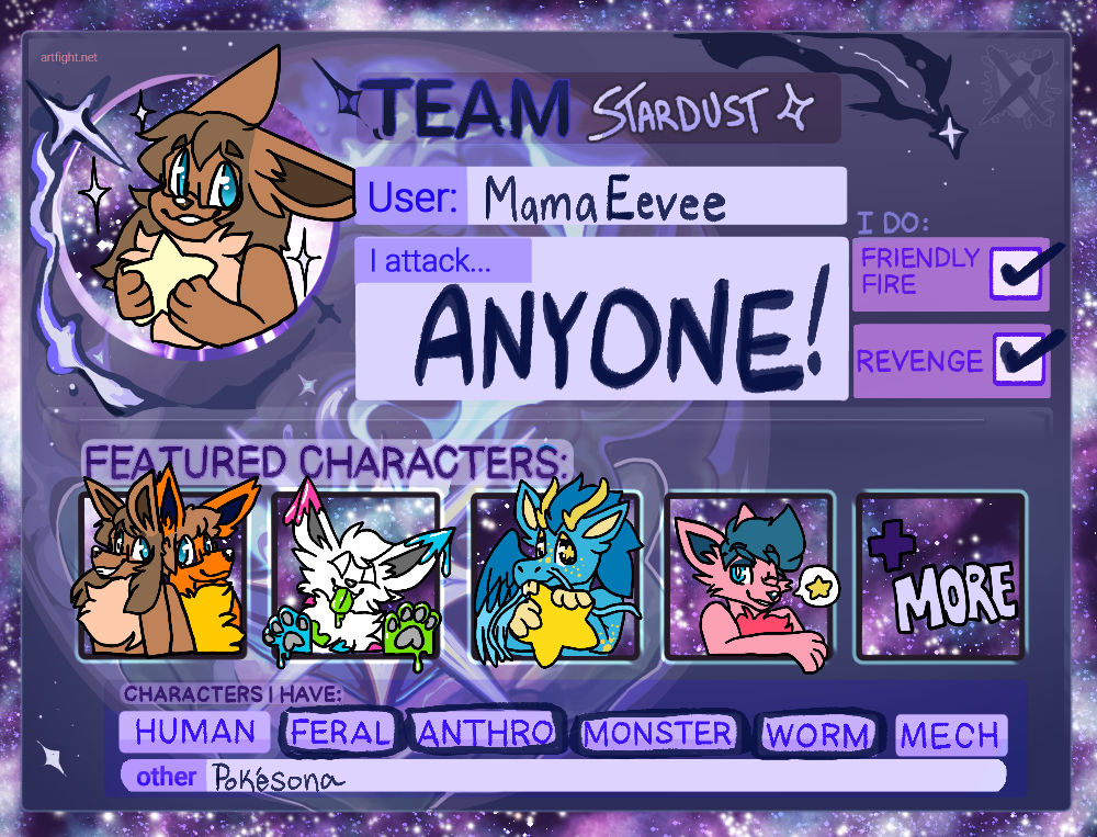 Team Stardust ArtFight by MamaEevee on DeviantArt