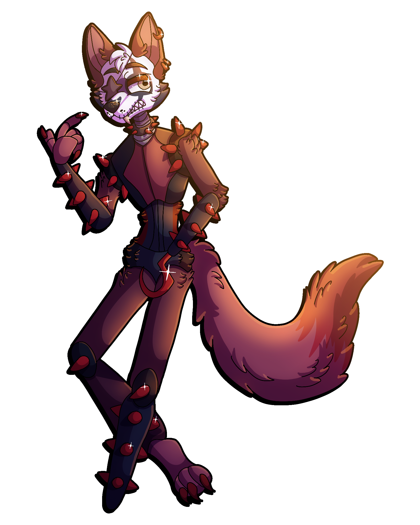 Glamrock Foxy! (C) by Lizzy-Glizzy-Coms on DeviantArt