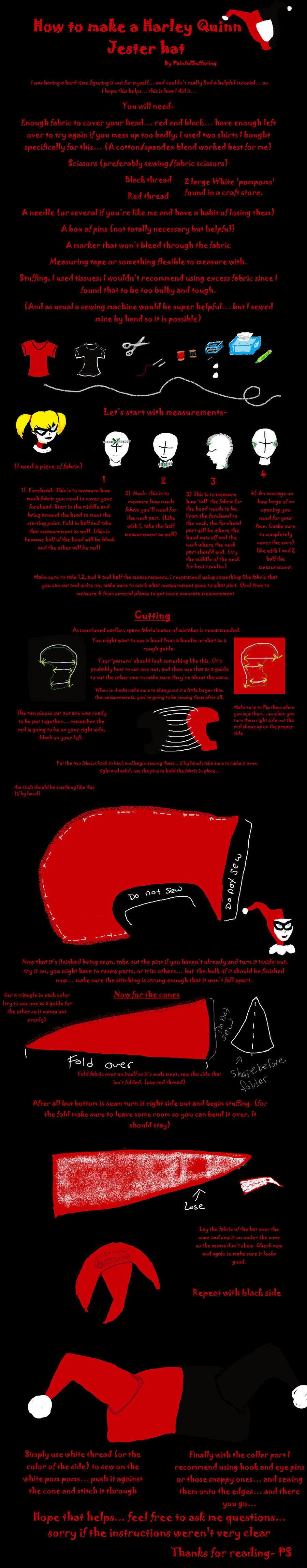 Harley Quinn Hat tutorial by PainfulSuffering on DeviantArt harley-quinn-hat-tutorial-by-painfulsuffering-on-deviantart