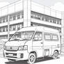 Minibuses Coloring Pages in Premium Quality