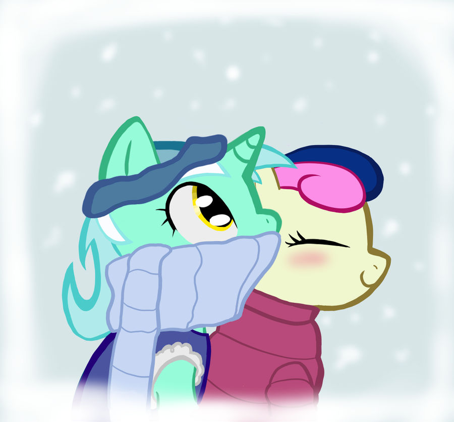 Lyra and Bonbon - Winter wear