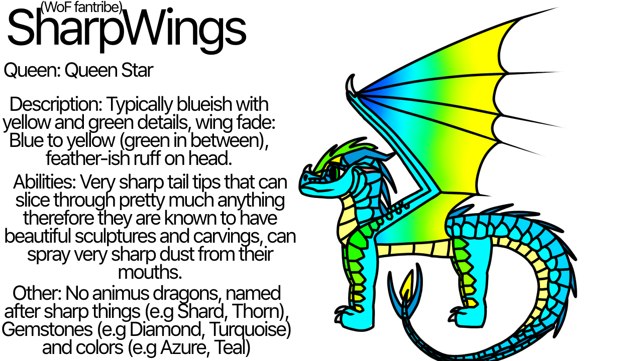 Sharp Wing Fan SharpWings! (WoF fantribe) by MoonFlowerTheHybrid on DeviantArt