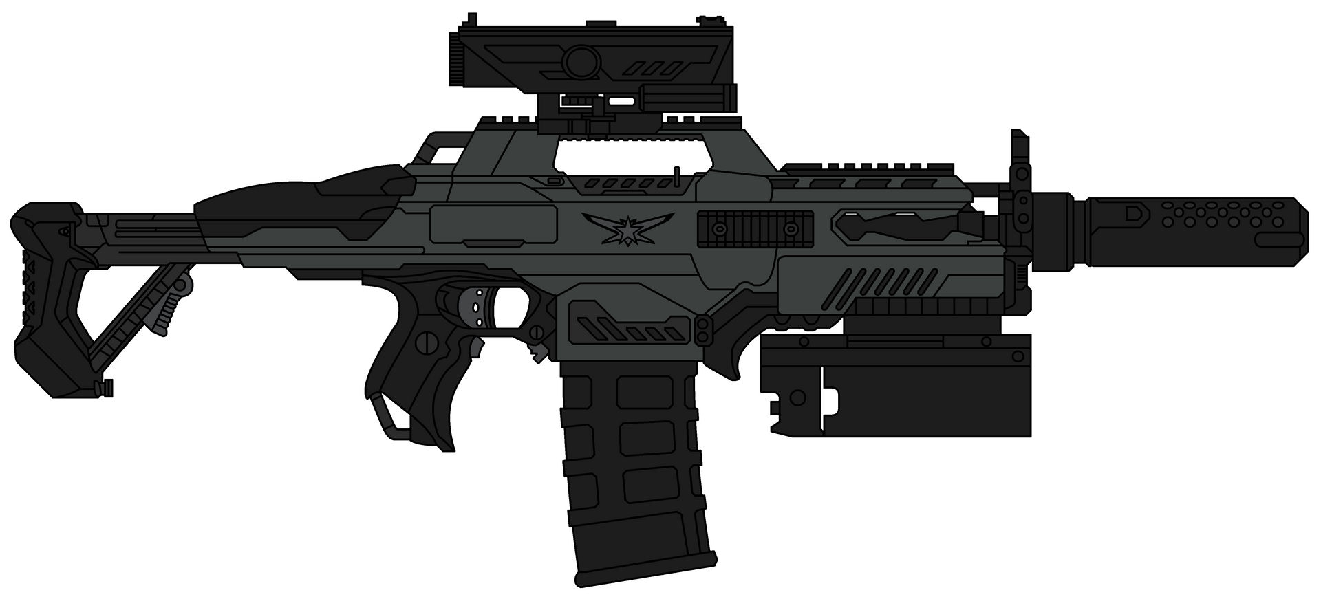 Tech Rifles Deviantart RS72 Accelerator Rifle by ShawnPleil on DeviantArt