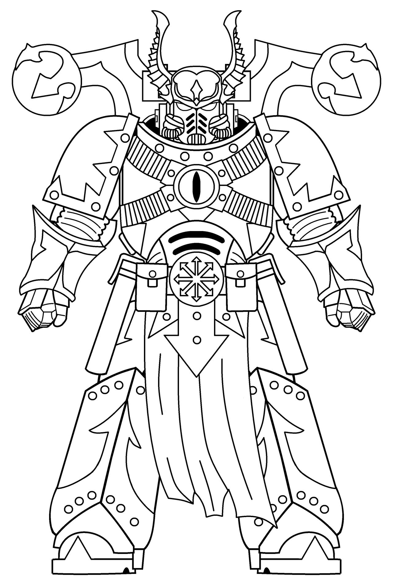 Chaos Space Marine Template 19 by ShawnPleil on DeviantArt