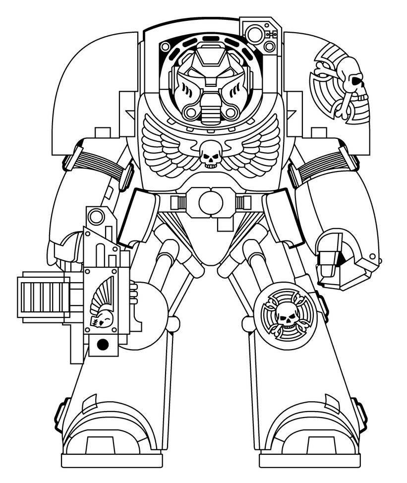 Indomitous Terminator Armour Storm Bolter Template by ShawnPleil on ...