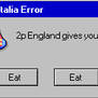 2p!England Error Message