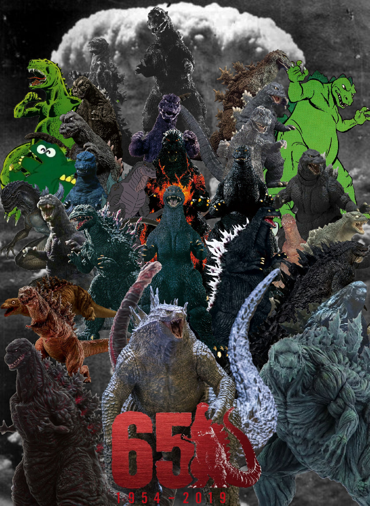 Godzilla 65 Happy 65th Anniversary, Godzilla by Goji1999 on DeviantArt