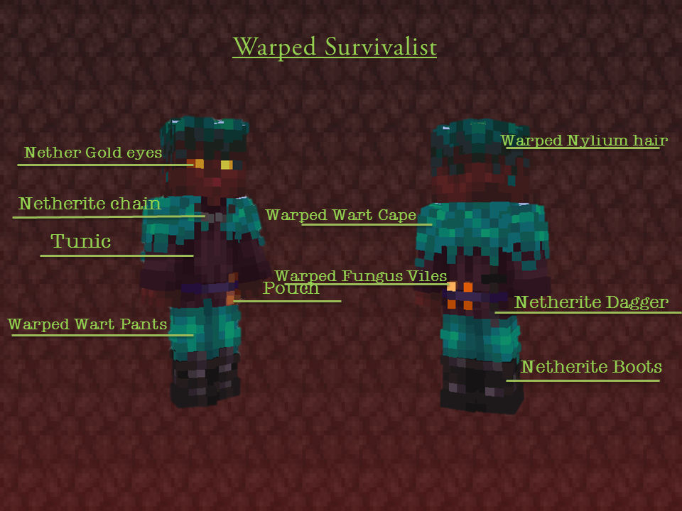 Warped Survivalist - Biome Dependent Character Skin Contest Minecraft Skin