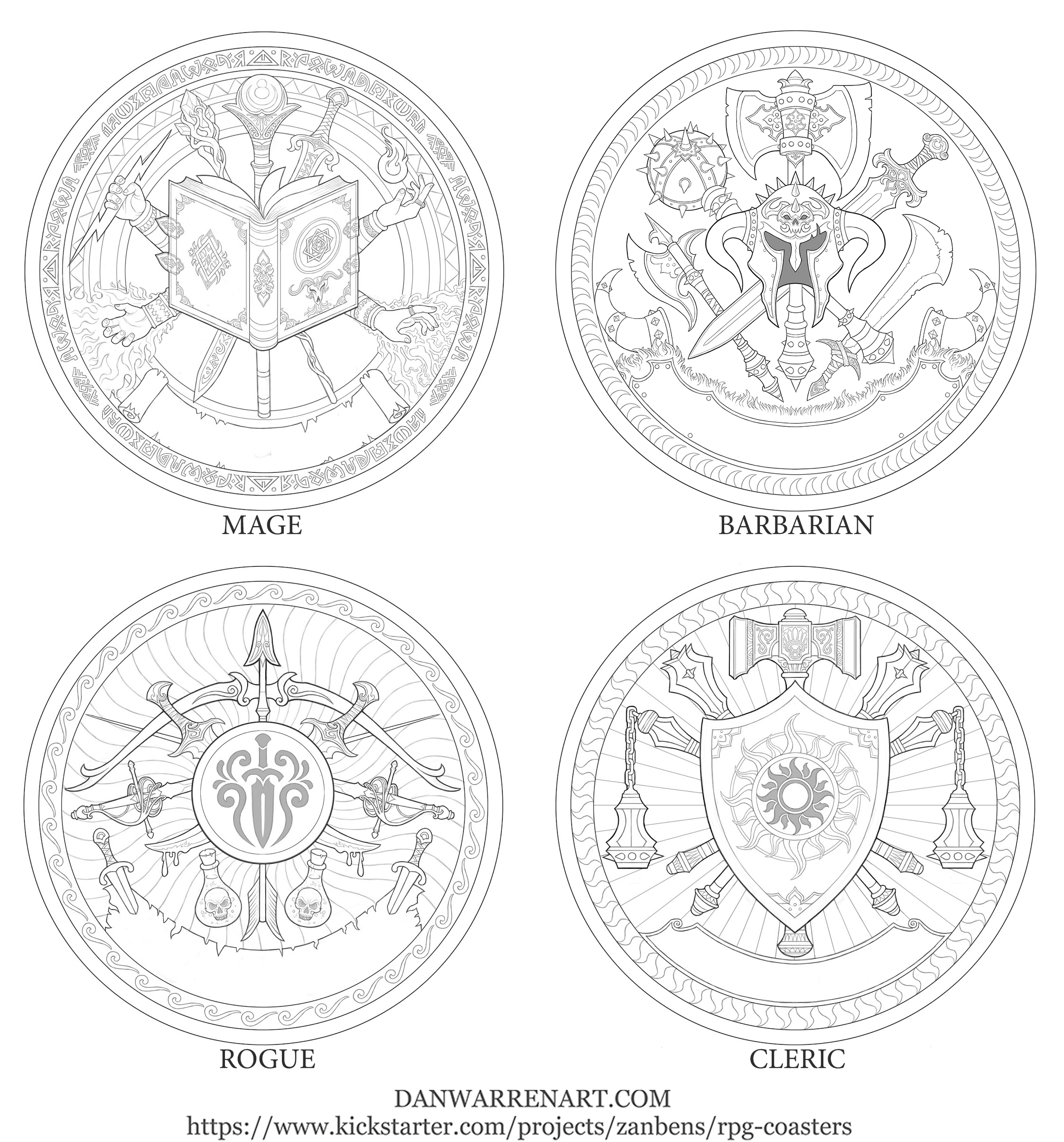RPG class symbols- set 1 by GoldenDaniel on DeviantArt