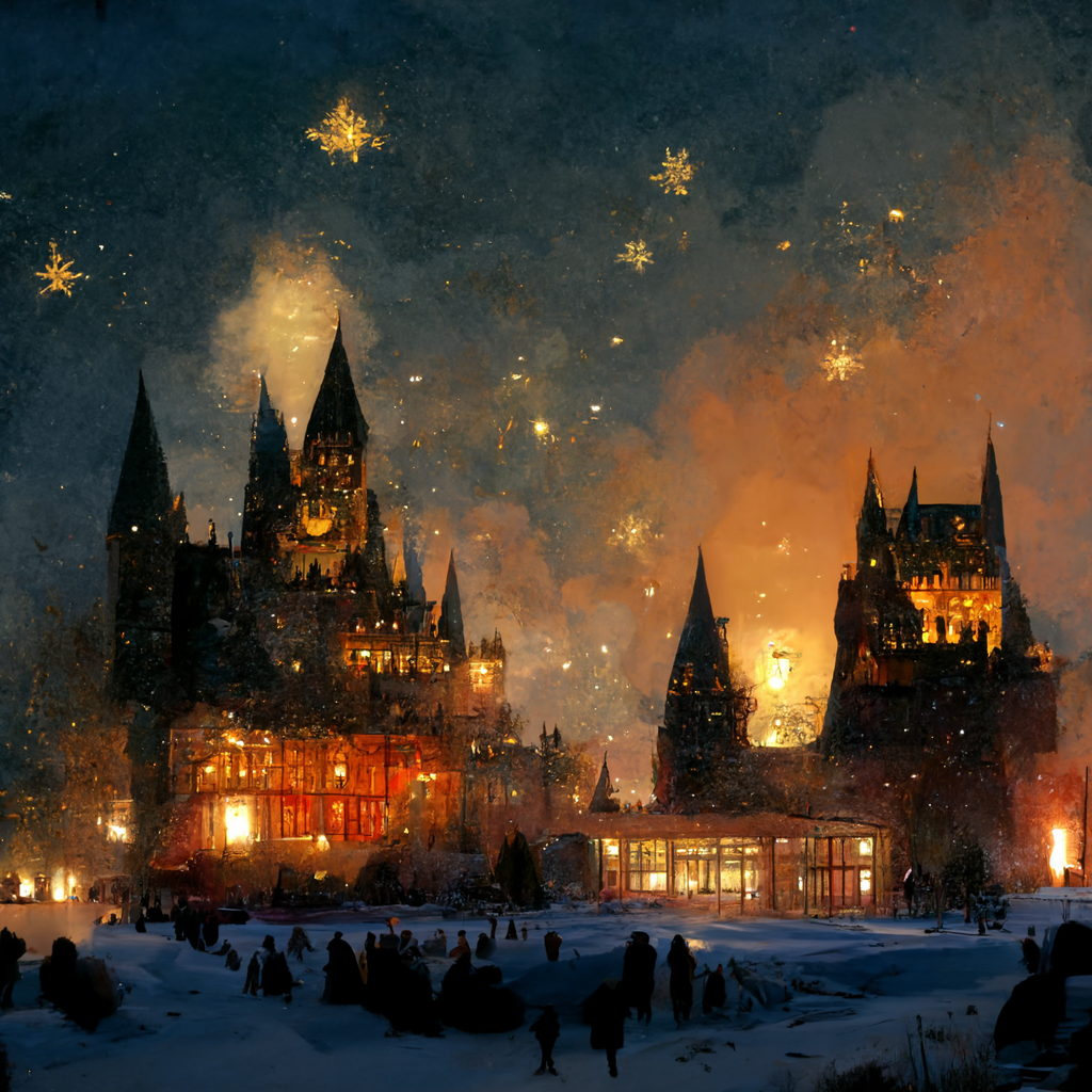 Cosy christmas night at hogwarts by NostalgicAmbienceArt on DeviantArt