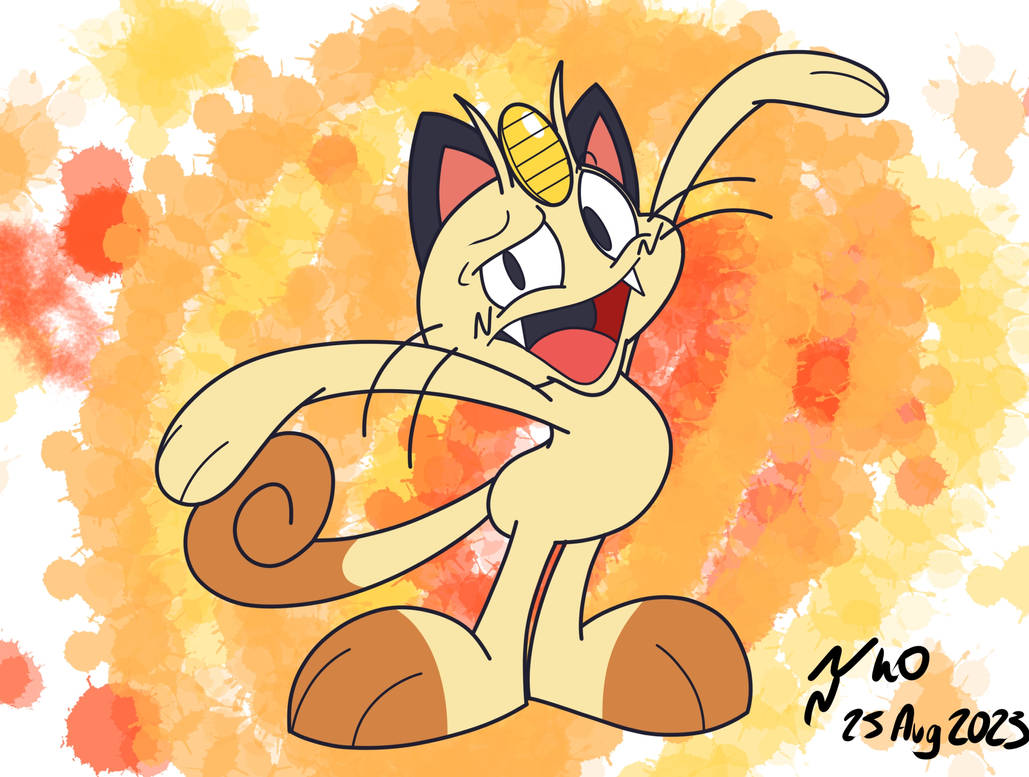 Meah Cartoon Cartoon Meowth by JLo-Buizel on DeviantArt