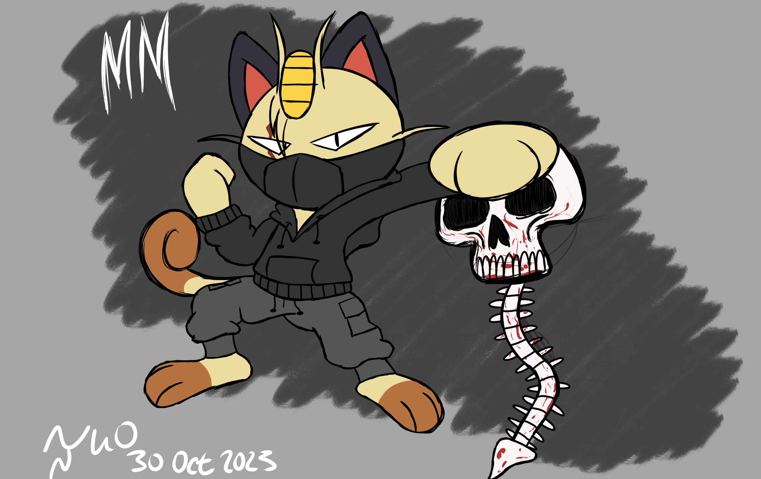 MetaMon Origins- Fenris with a skull by JLo-Buizel on DeviantArt