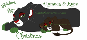 Holiday Lion: Christmas: Humbug and Ebby :D