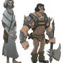 old wizard and barbarian