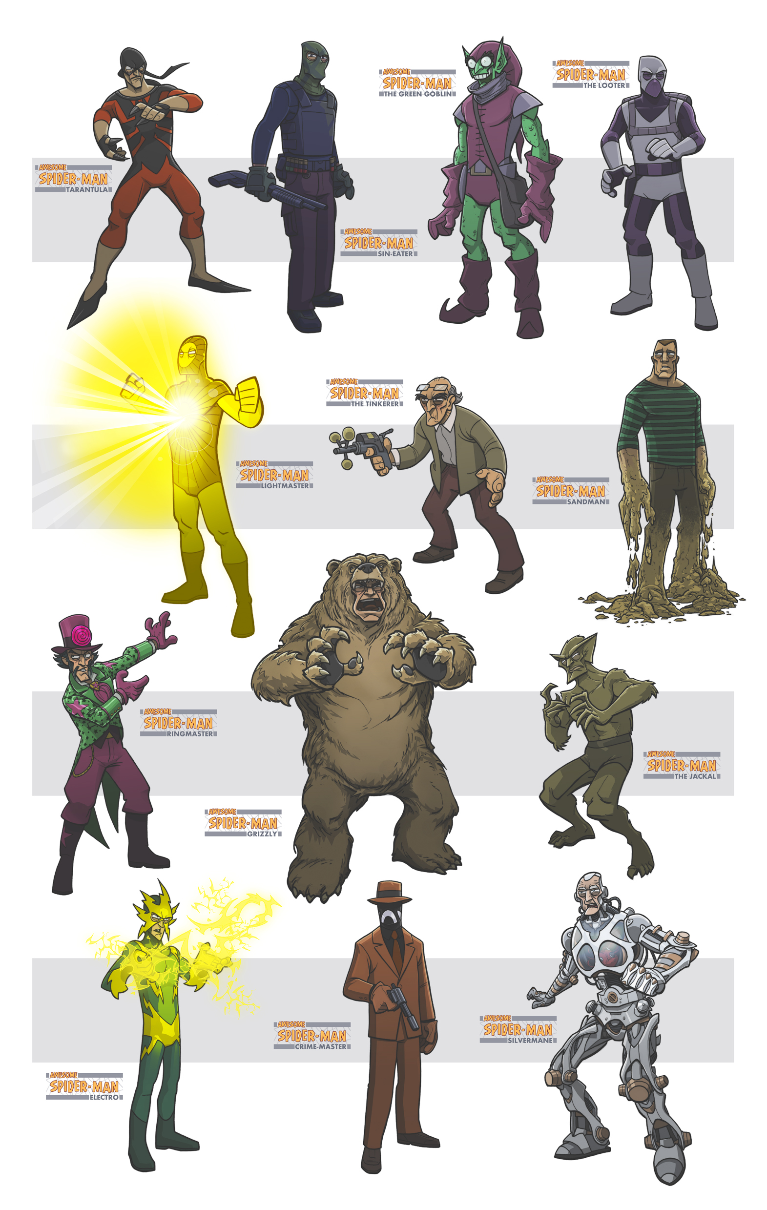 Awesome Spiderman Villains I By Dc Miller On Deviantart
