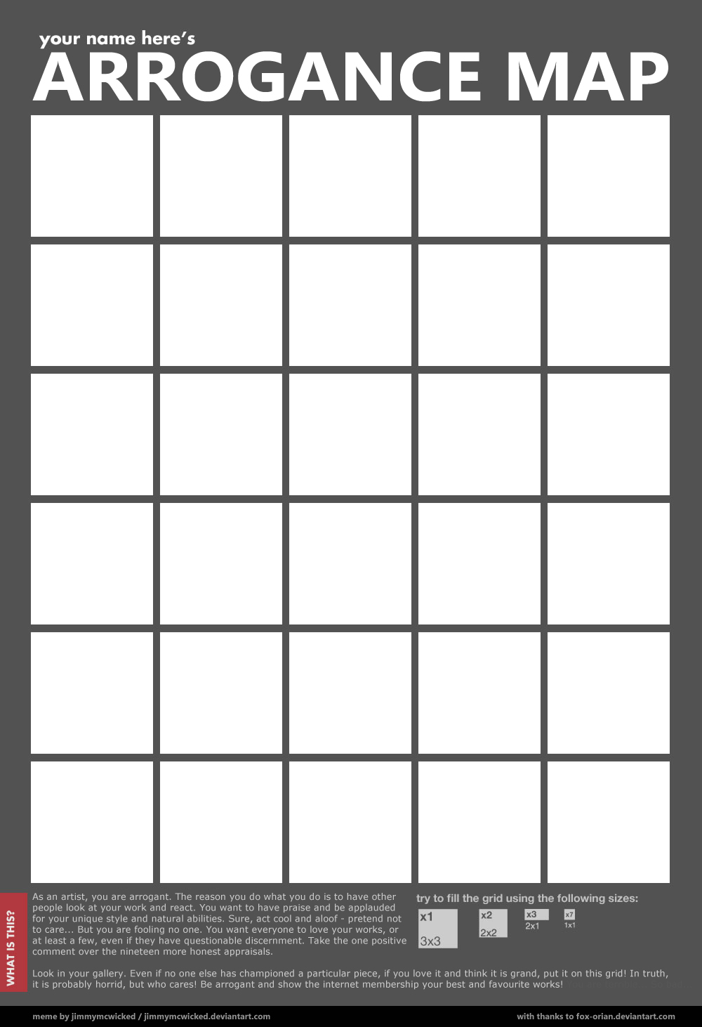 Arrogance Map Template
