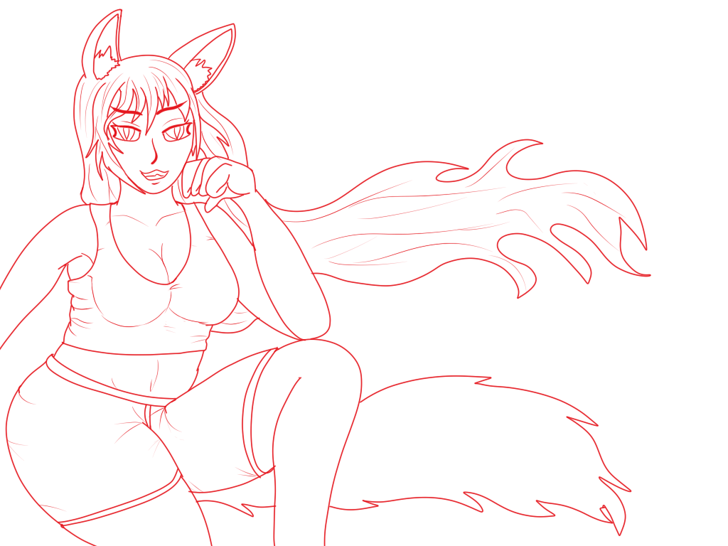 Cute like a puppy wolf lineart