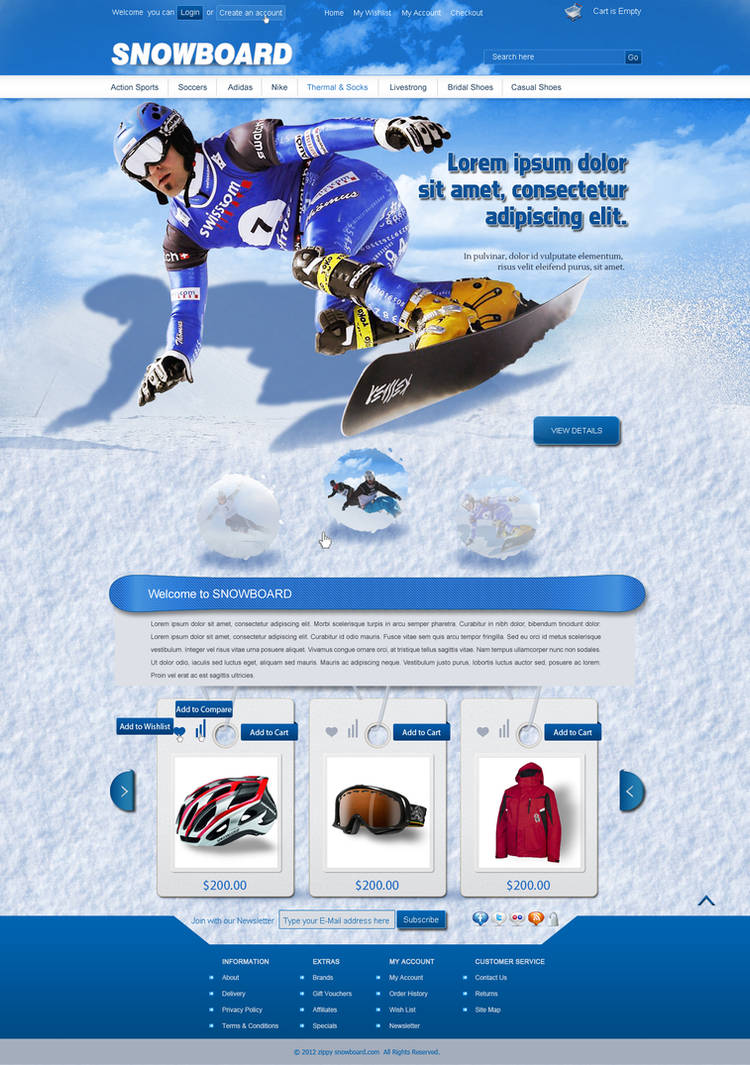 Ecommerce snowboard template by loftytemplates on DeviantArt Ecommerce snowboard template by loftytemplates on DeviantArt
