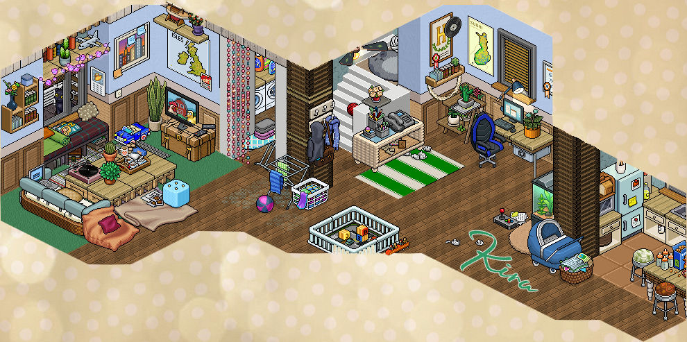 Interieur familial / Family home by KiraHabbocity on DeviantArt
