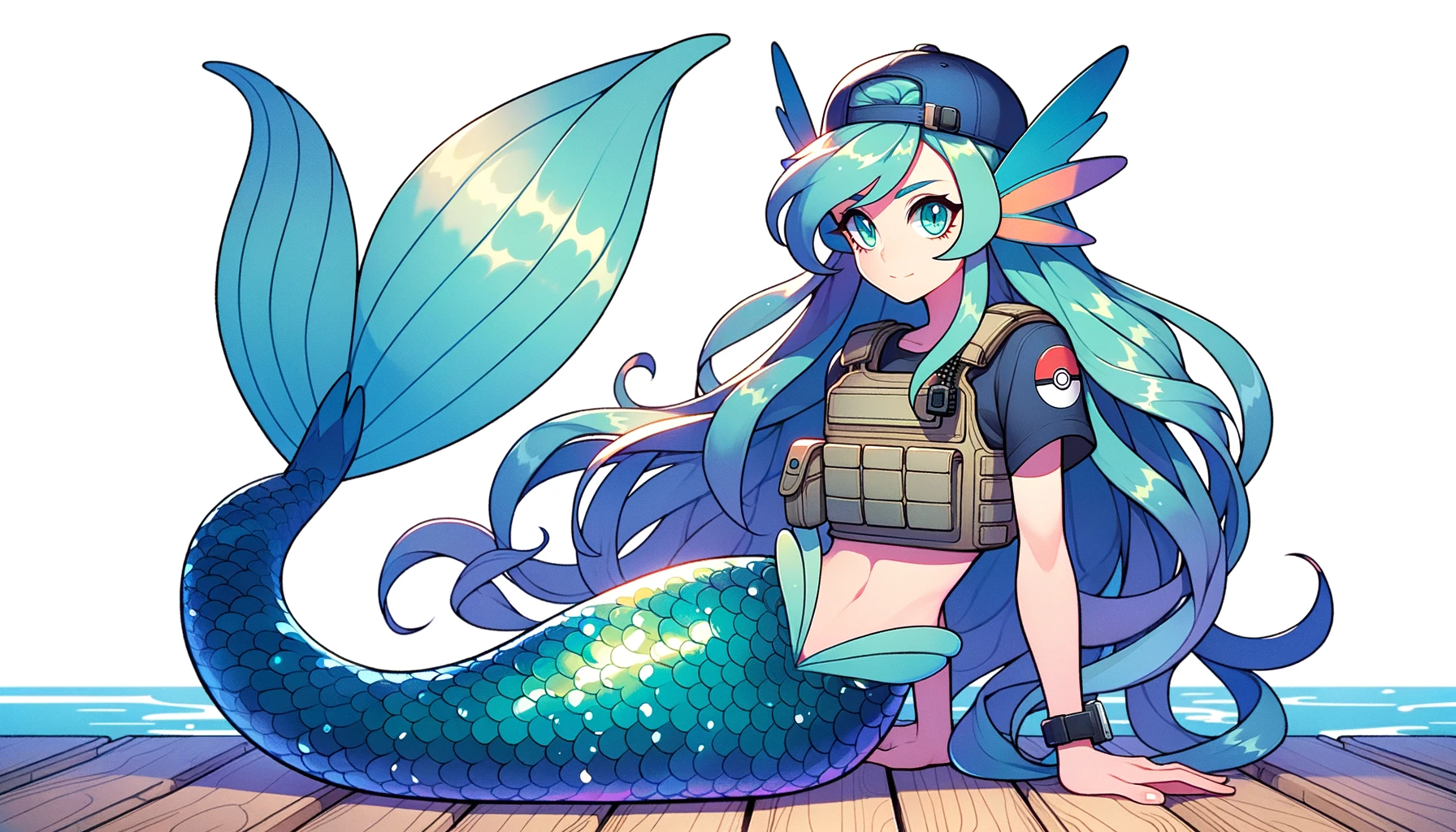 Police mermaid ready to face Team Aqua by A-Fonok on DeviantArt