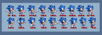 Mini Sheet Of Modgen Classic Sonic Custom Sprites by MekanTheGuy