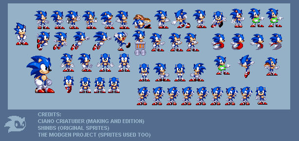 Sonic Shinbs Sprites Mini Sheet