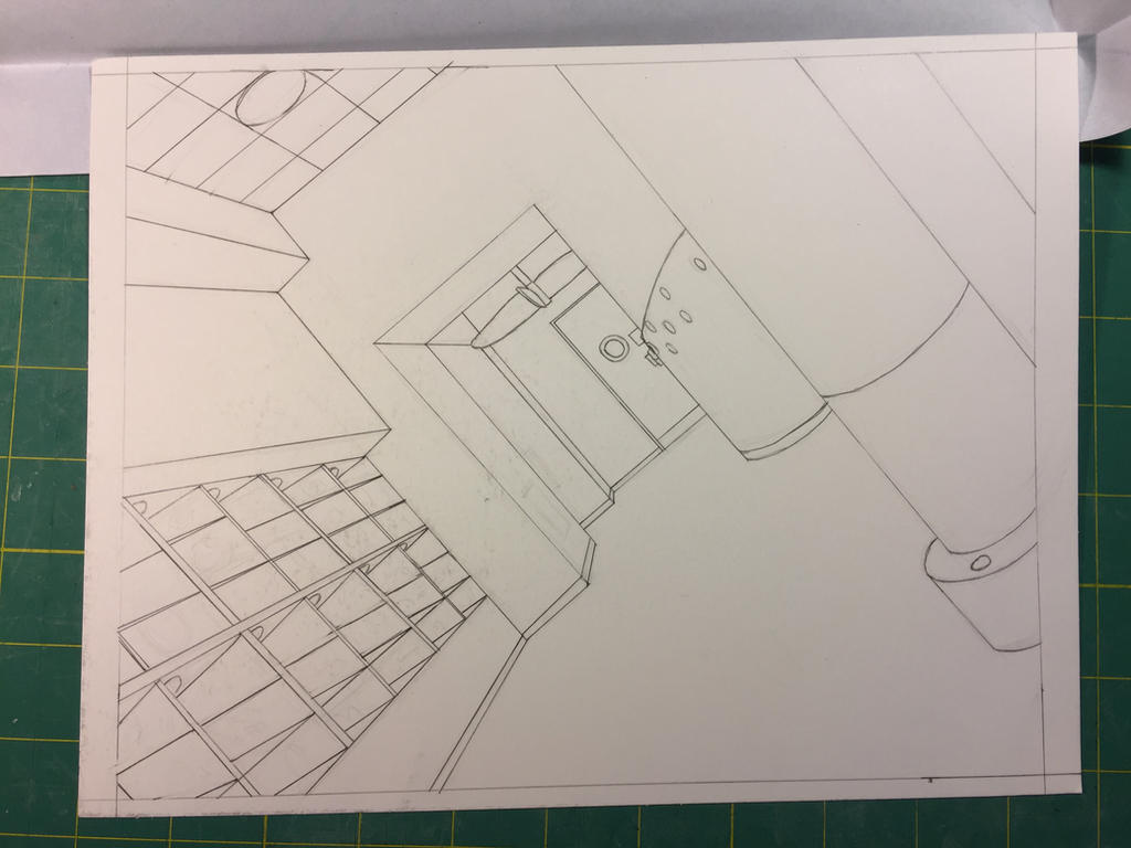 Hallway Line Art by ThatGinger0 on DeviantArt