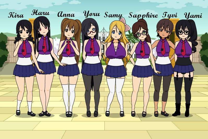 Friends- Back to school (Girls anime version) by Samyra-Chan on DeviantArt
