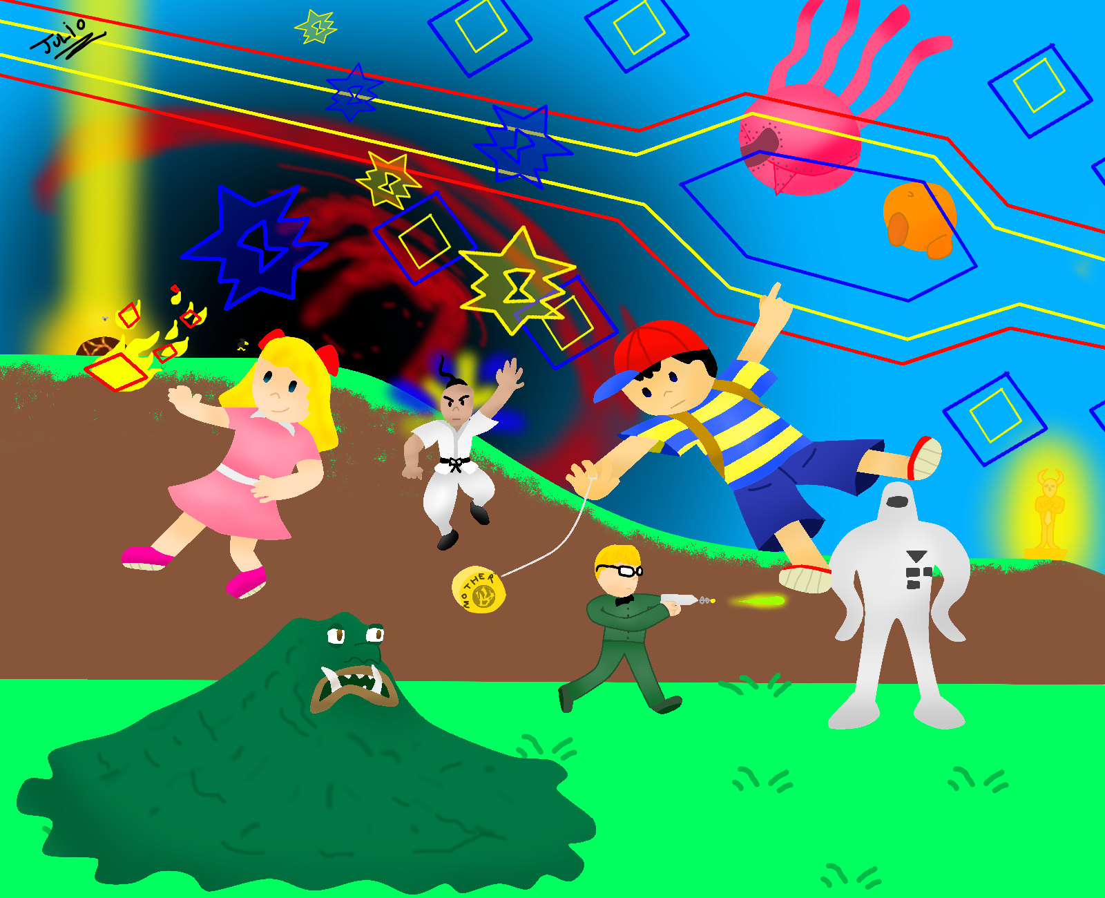 Earthbound Deviantart EarthBound FanArt by earthjulioness on DeviantArt