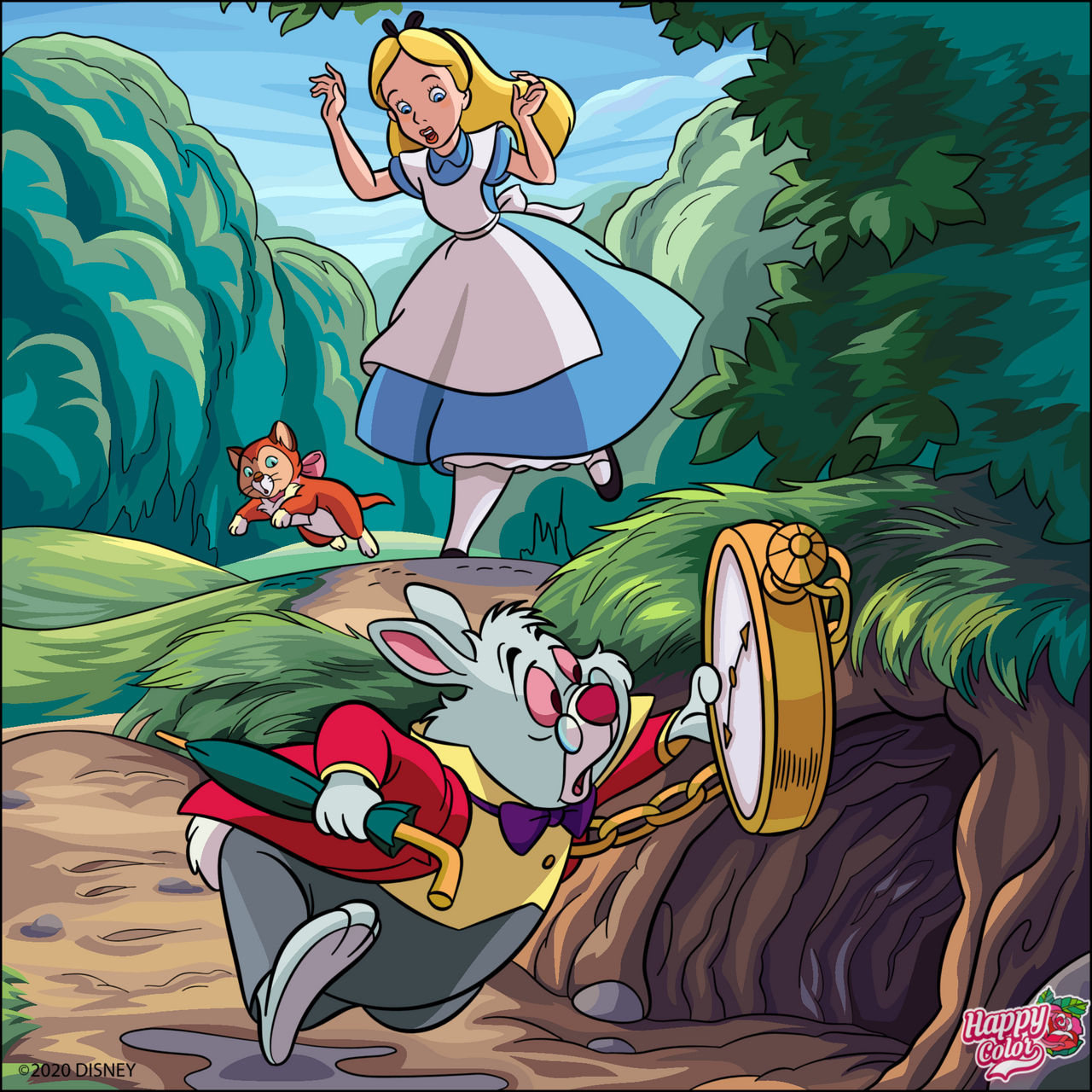 Alice Following Rabbit Alice chasing the white rabbit by seanchow806 on DeviantArt
