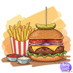 Burger and fries, again