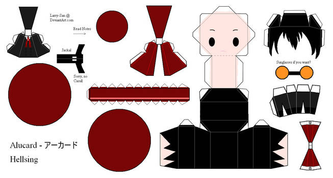 Hellsing Papercraft - Alucard