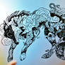 Surreal Wolf PAPER CUTTING