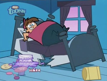 Fat Timmy breaks the bed