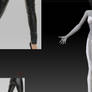 Female body model (Leg Folds View)