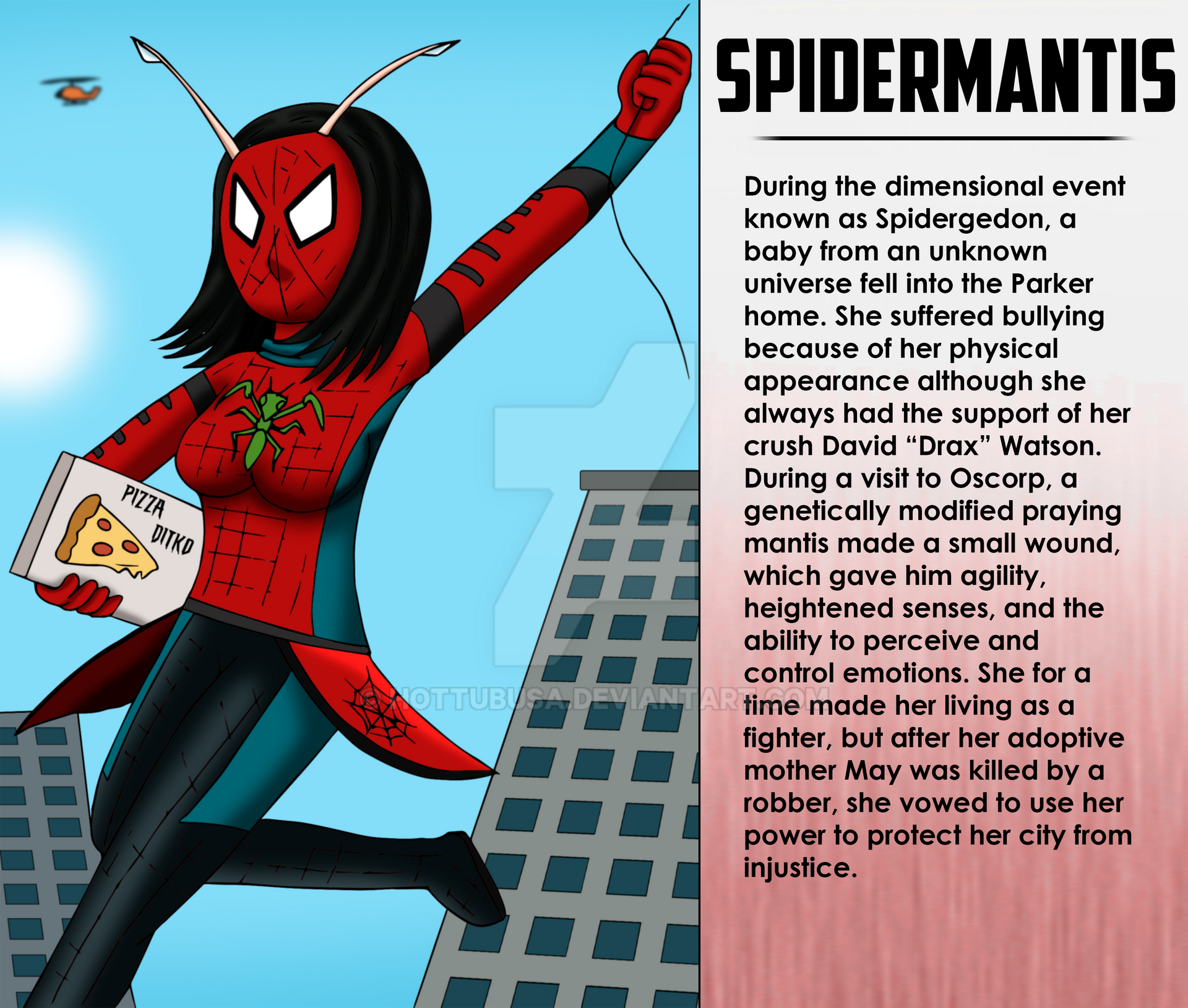 Fusion: Mantis + Spiderman by HottubUSA on DeviantArt