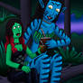 Gamora and Neytiri enjoying un mate