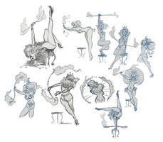 Dance sketches.