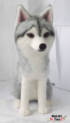 Needle felted Siberian Husky - Sem by WoolArtToys