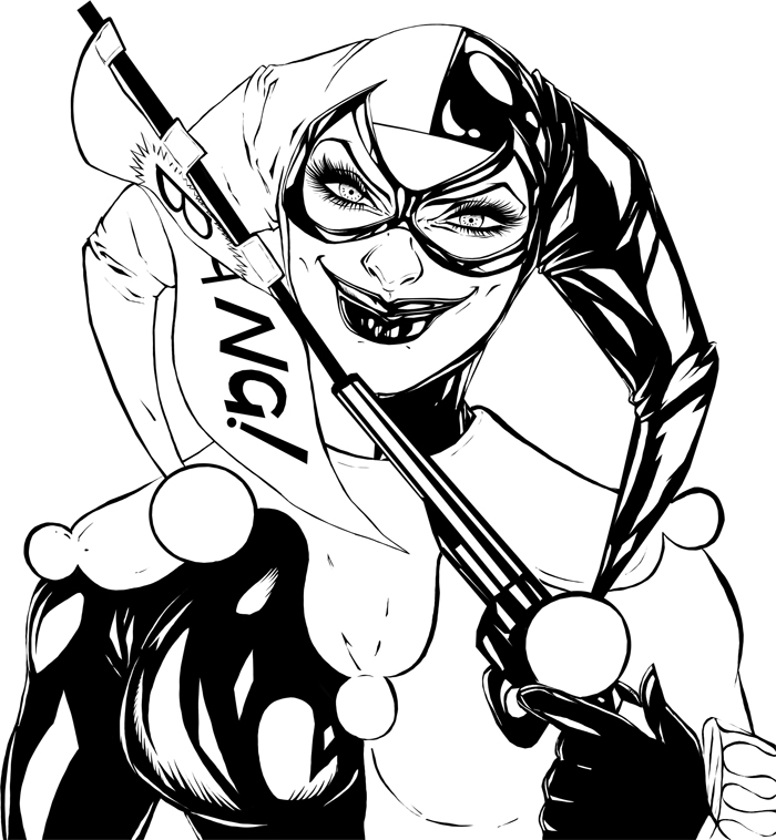 Harley Quinn Lineart