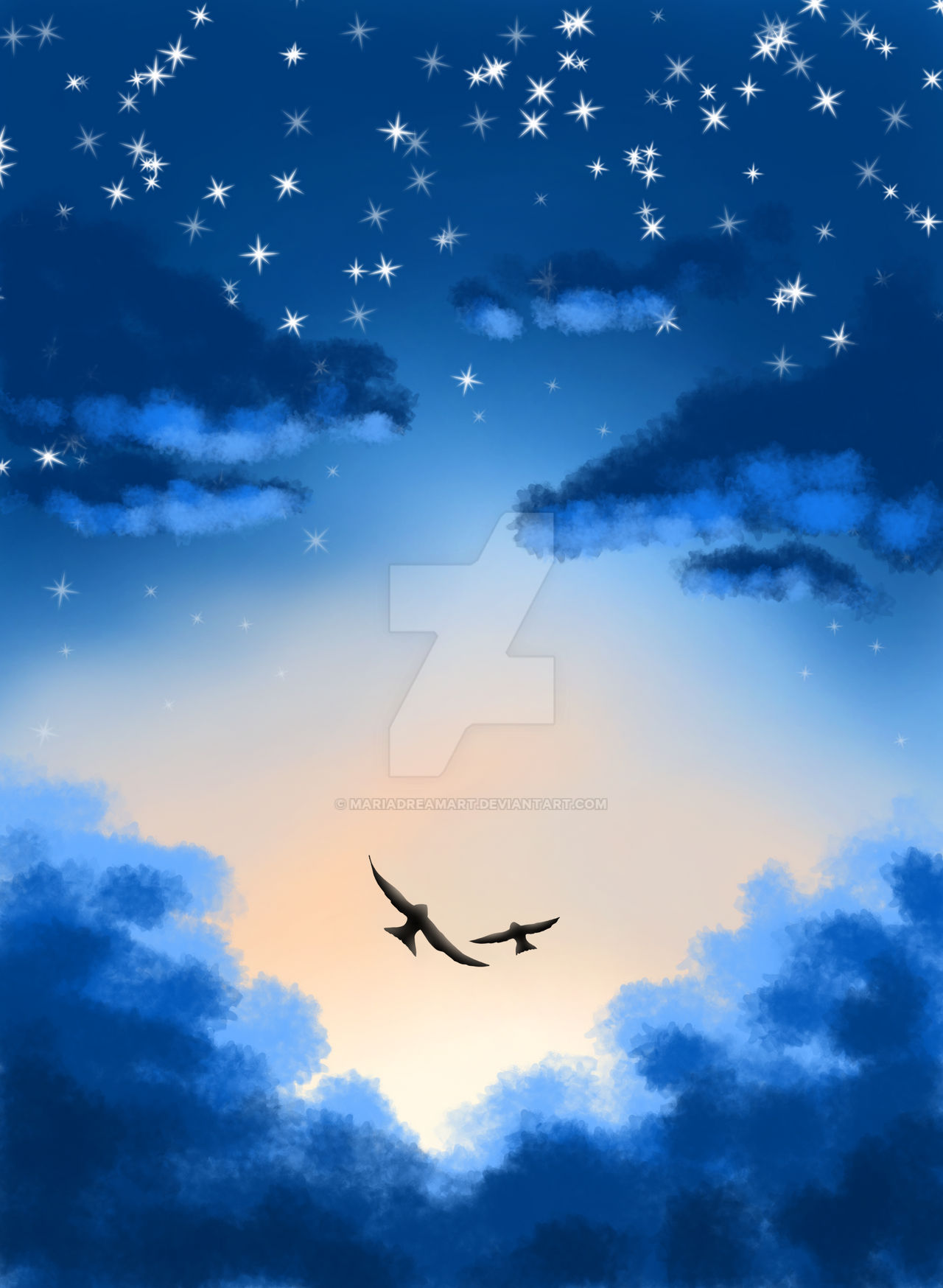 Bird Awake Drawing Birds up by mariadreamart on DeviantArt