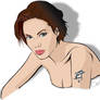 Angelina with tattoo
