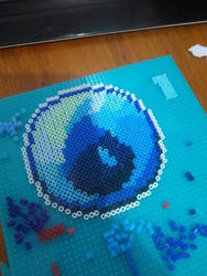 Blue Mana Perler Bad