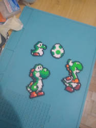 Yoshi beads (Super Mario World and Yoshi's Island)