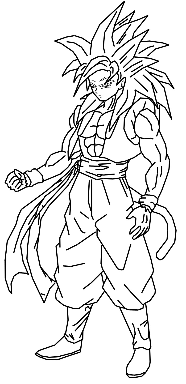 Gogeta Super Saiyan 4 - Lineart by ChronoFz on DeviantArt