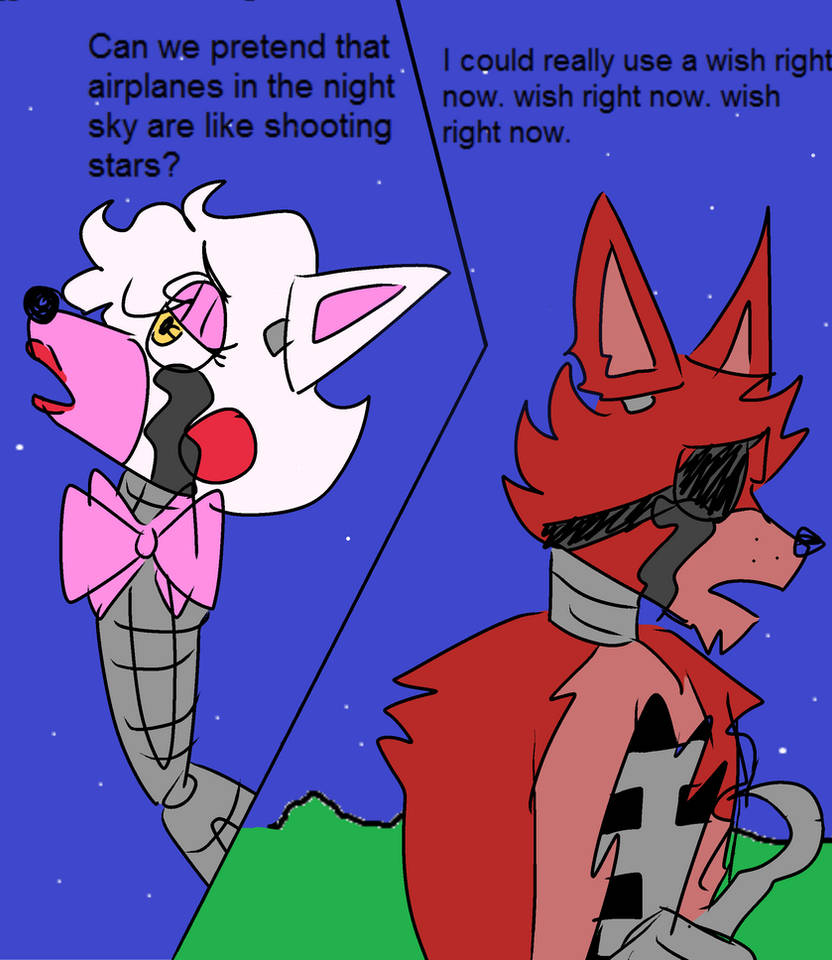 Fox Angle Foxangle but Airplanes in the nightsky by AnnieTheFoxxShifter on DeviantArt